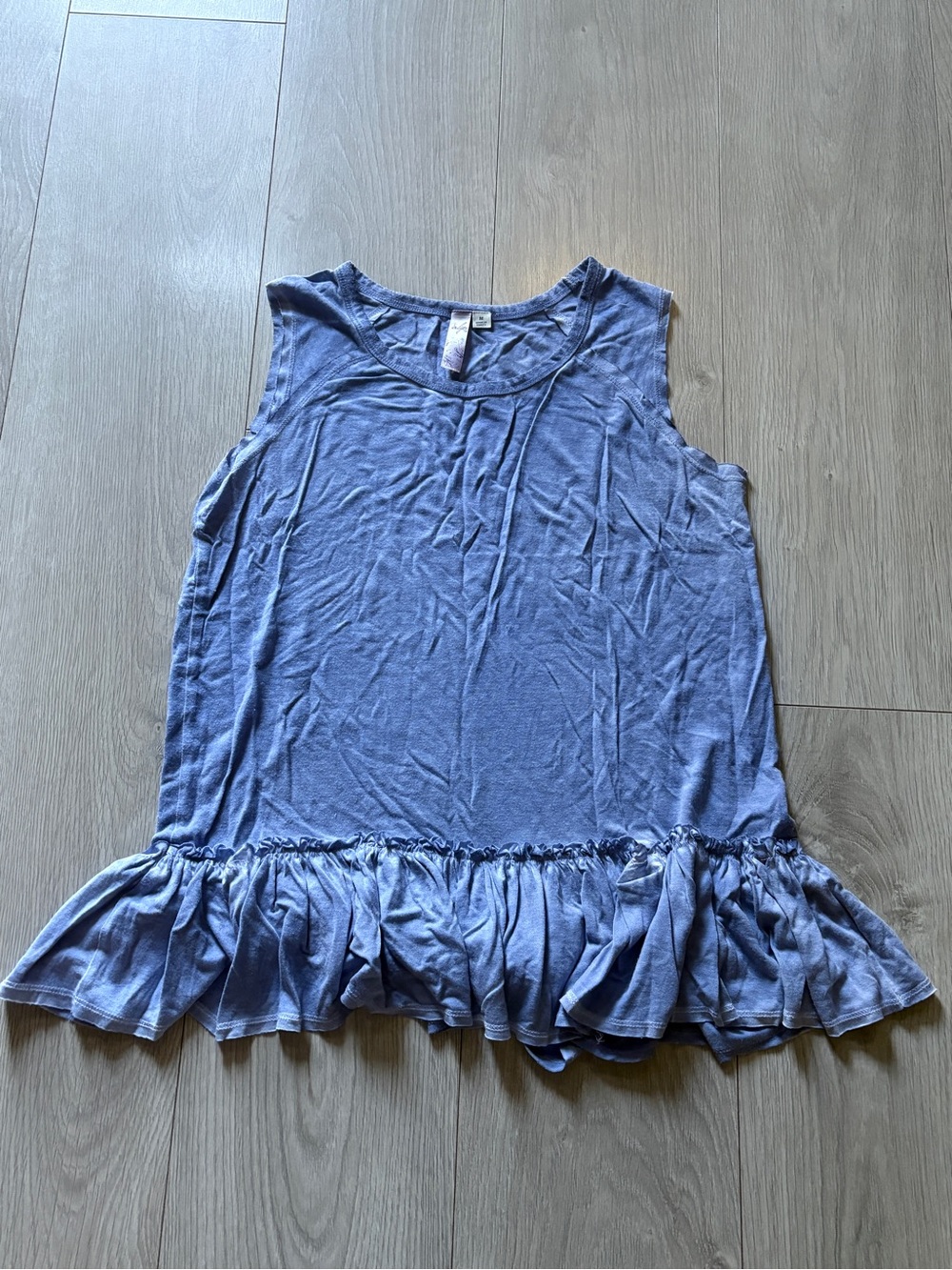 Calypso St. Barth Dusty Lavender Ruffle-Hem Tank Top